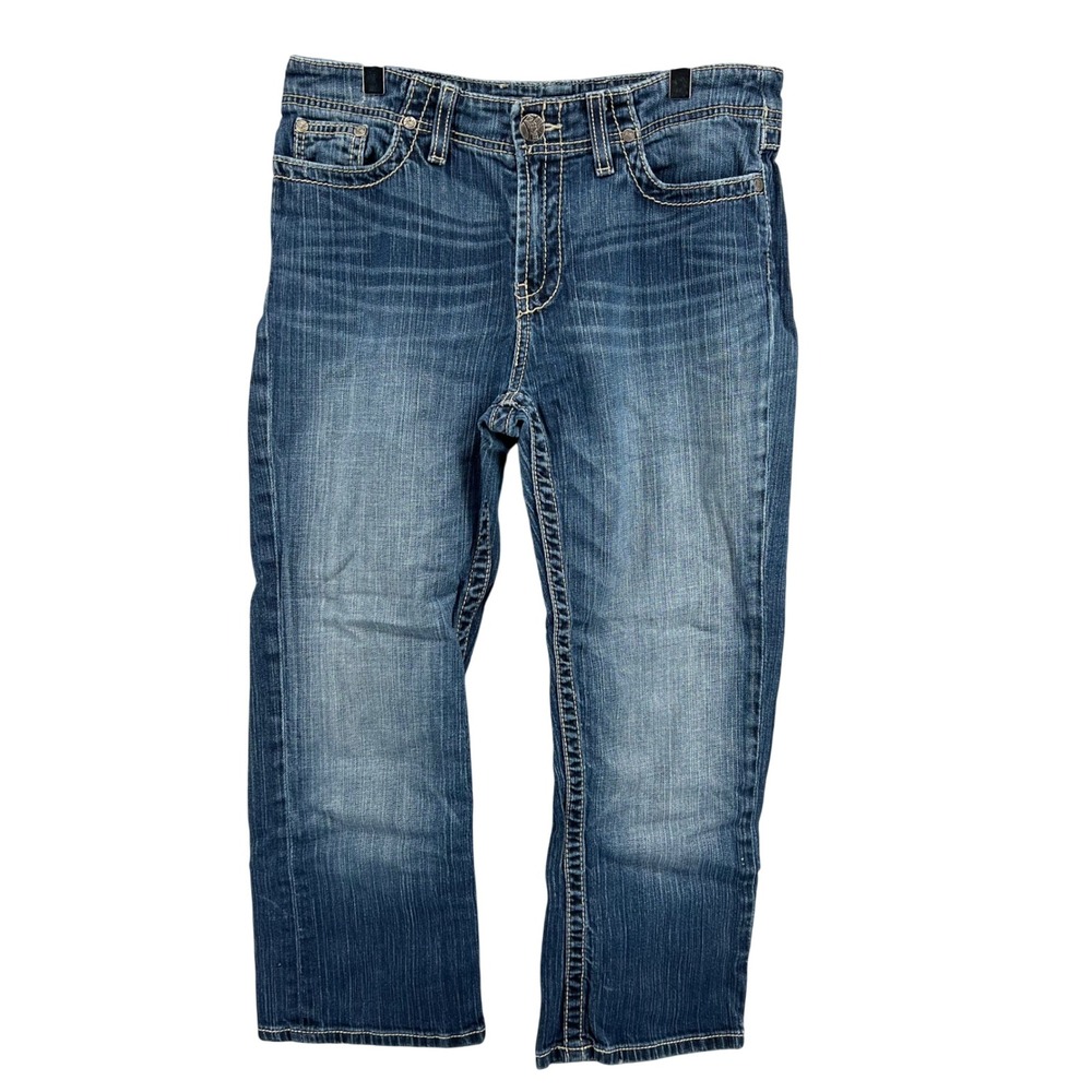BKE Harper Straight Leg Jeans Womens 29 Medium Wash Stretch Denim BK11165 Blue